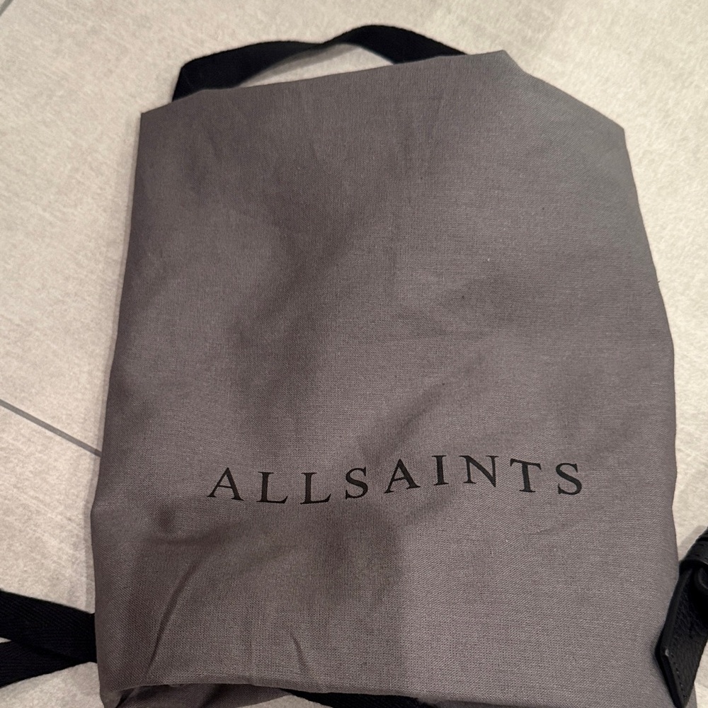 AllSaints Black Leather Kita convertible backpack - Picture 7 of 11